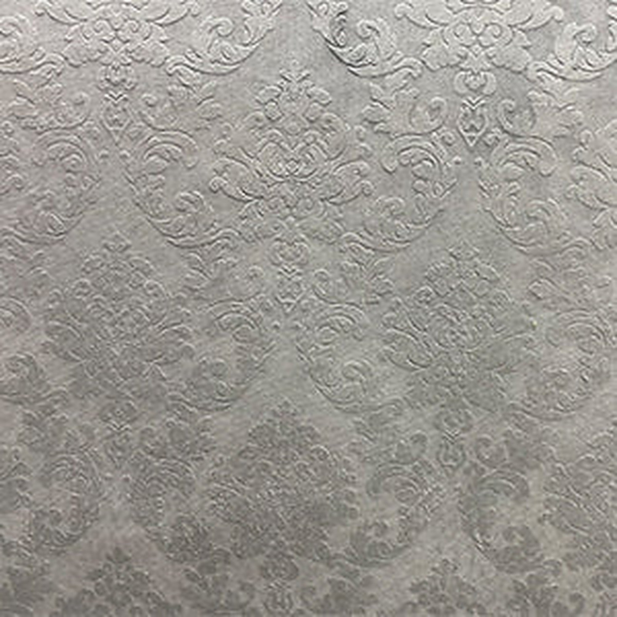 Natalia Fabric in color Gray is a Tone-on-Tone Damask Fabric pattern good for Upholstery Fabric