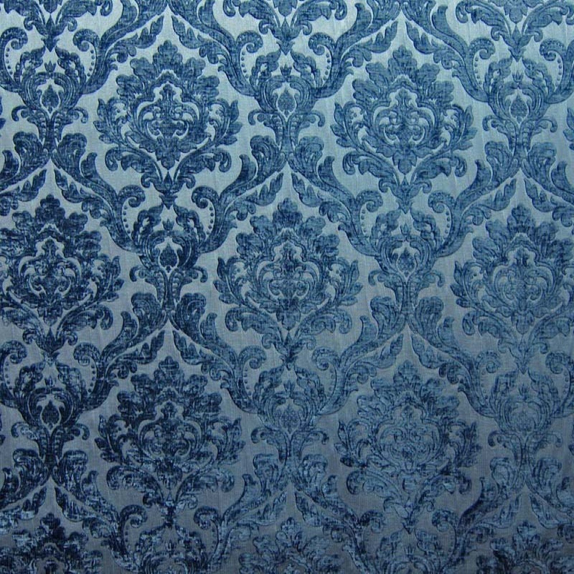 Neiman fabric in color Denim showcasing fabric two tone velvet upholstery fabric & drapery & curtain fabric.