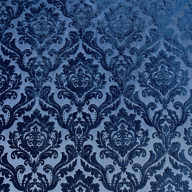 Rodeo Home Neiman Traditional Damask Velvet Fabric | Shop by The Yard Cinnamon / Yard