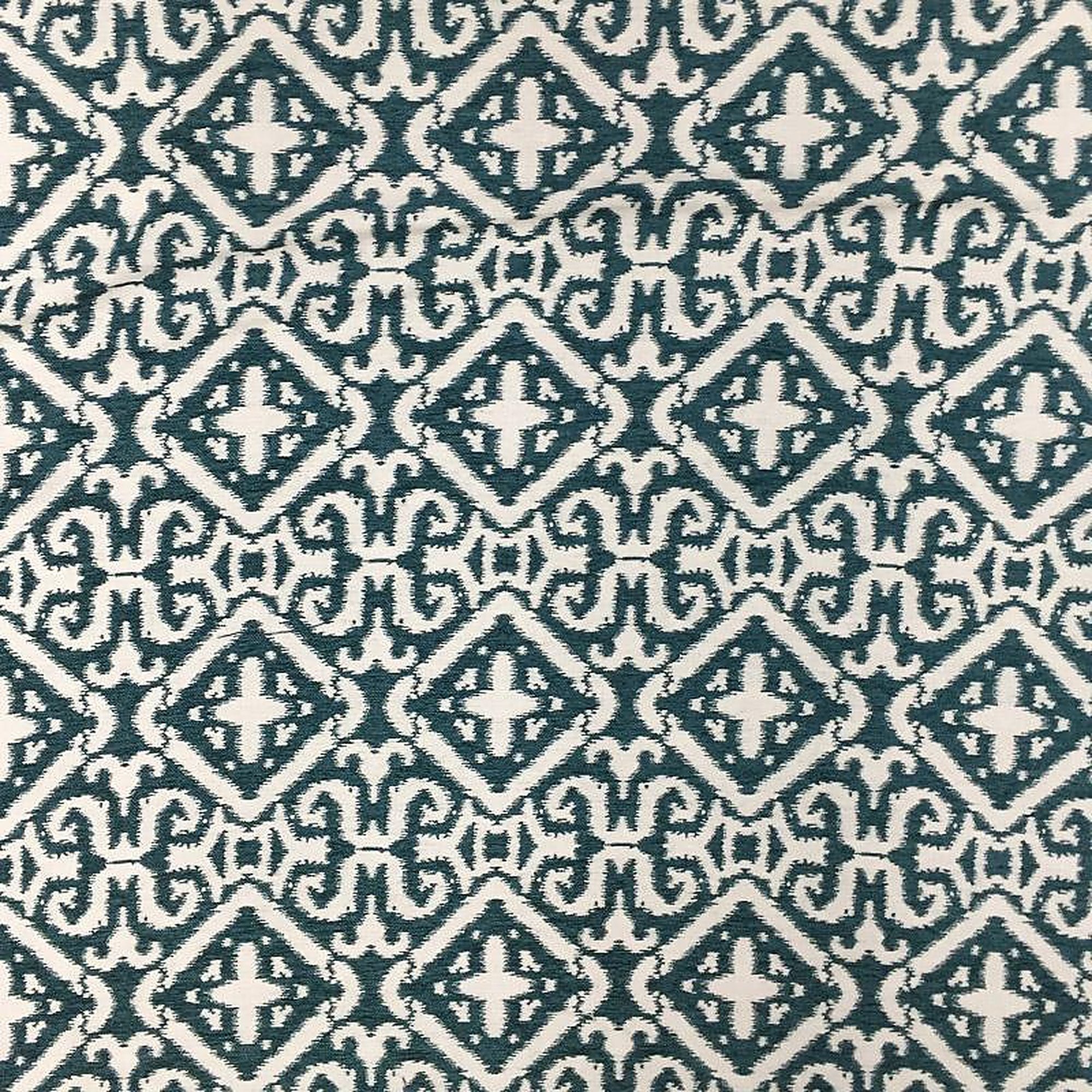 Nikos Fabric in color Jade is a Square Damask Fabric pattern good for Upholstery Fabric