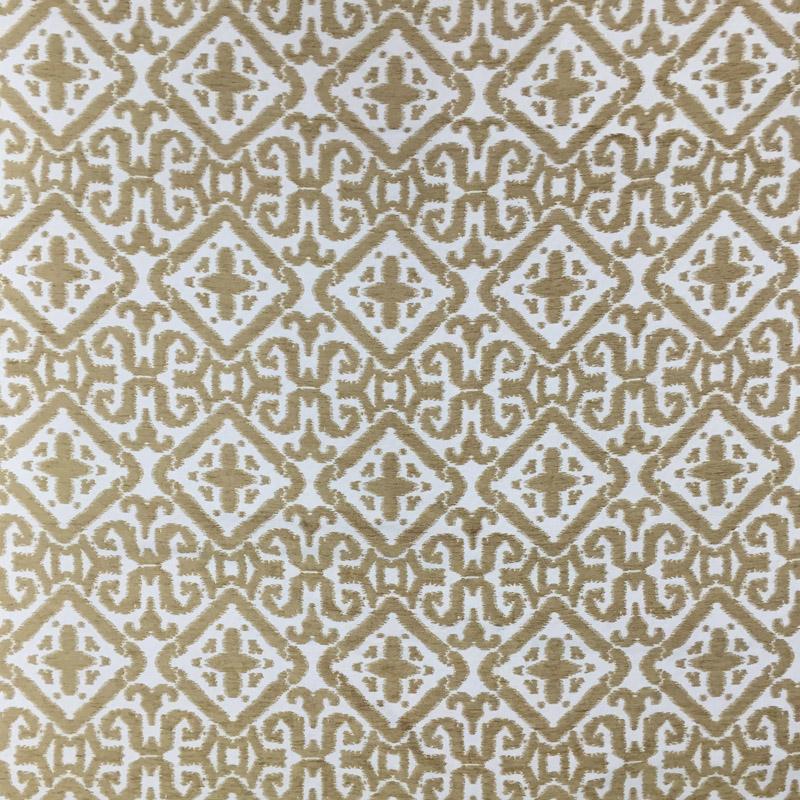 Nikos Fabric in color Gold is a Square Damask Fabric pattern good for Upholstery Fabric