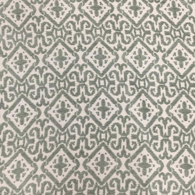 Nikos Fabric in color Celadon is a Square Damask Fabric pattern good for Upholstery Fabric