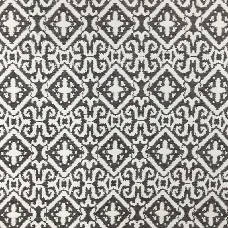 Nikos Fabric in color Gray is a Square Damask Fabric pattern good for Upholstery Fabric