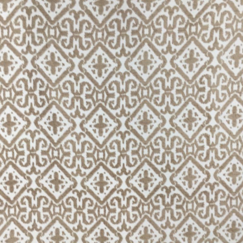 Nikos Fabric in color Beige is a Square Damask Fabric pattern good for Upholstery Fabric