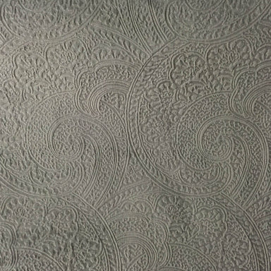 Pacey Fabric in color Pewter is a Paisley Embossed Velvet Fabric pattern good for Upholstery Fabric