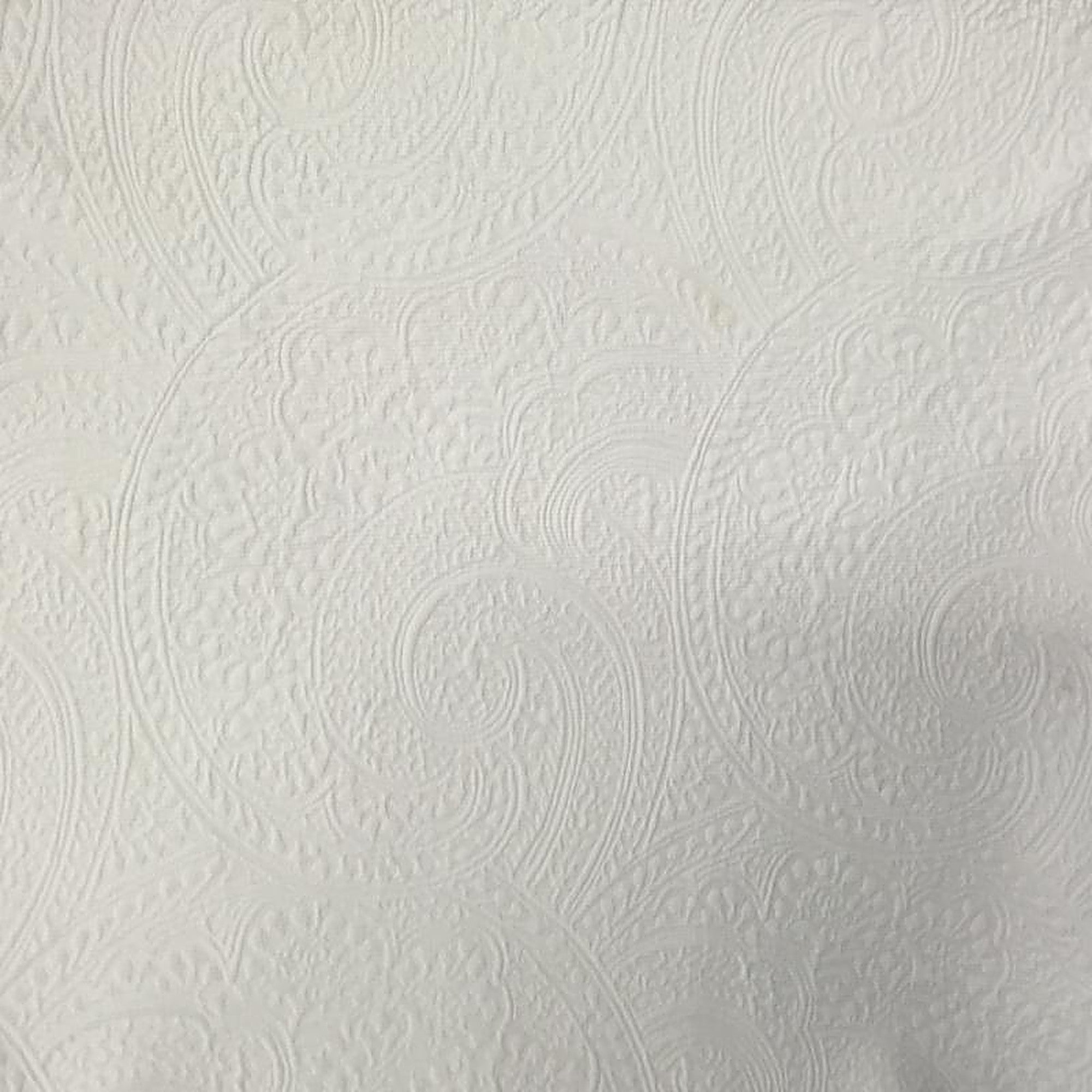 Pacey Fabric in color Ivory is a Paisley Embossed Velvet Fabric pattern good for Upholstery Fabric