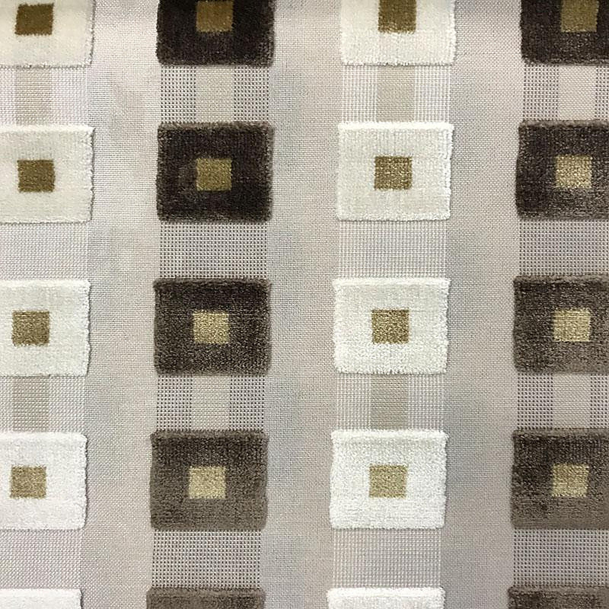 Patrick Fabric in color Mocha is a Striped Square Geometric Velvet Fabric pattern good for Upholstery Fabric