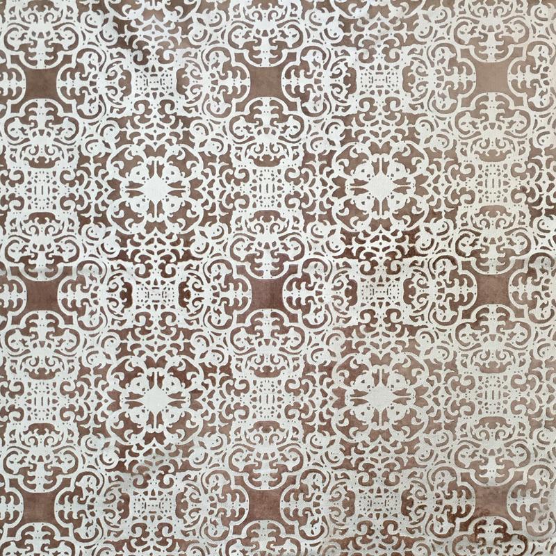 Petra Fabric | Foil Print on Velvet