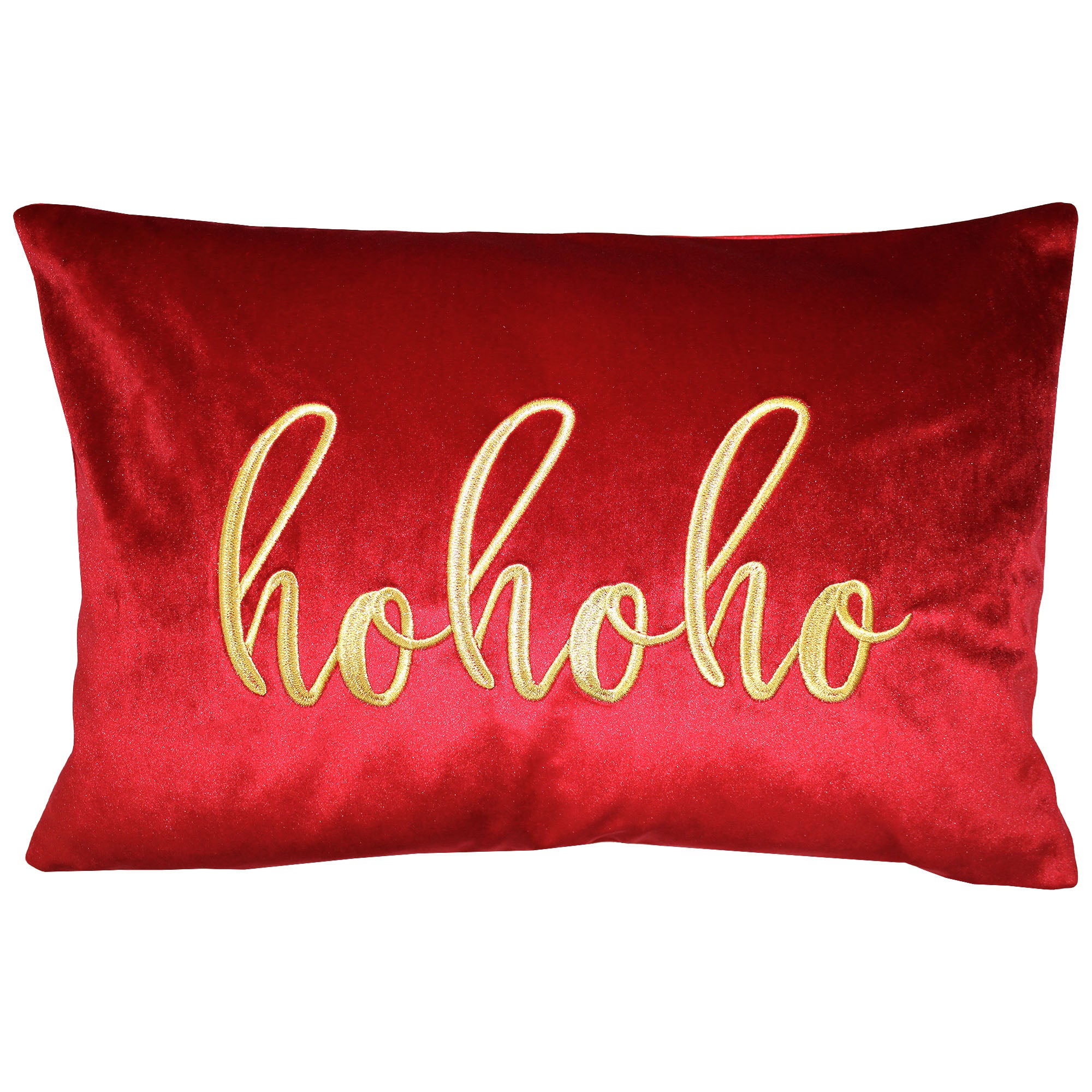 "Hohoho" Embroidery Decorative Throw Pillows | Size 14X20 | LIMITED QUANTITY LEFT