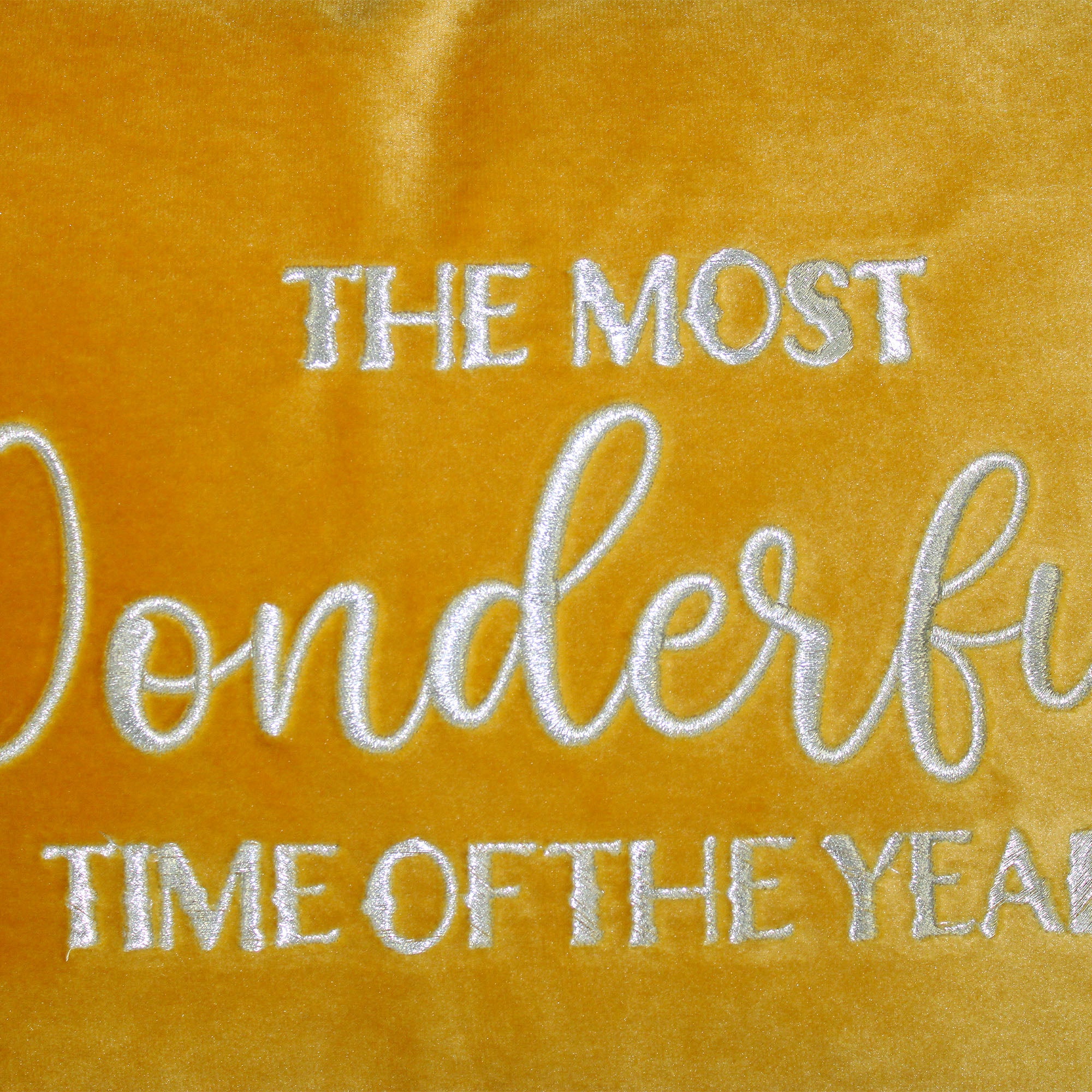 "The Most Wonderful Time of the Year" Embroidery Decorative Throw Pillows | Size 14X20 | LIMITED QUANTITY LEFT