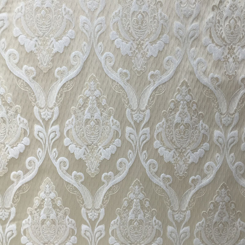 Queen Fabric in color Biscuit is a Traditional Metallic Damask Fabric pattern good for Drapery & Curtain Fabric and Upholstery Fabric