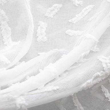 Quinn Fabric in color White is a Geometric Textured Sheer Fabric that is good for Drapery & Curtain Fabric