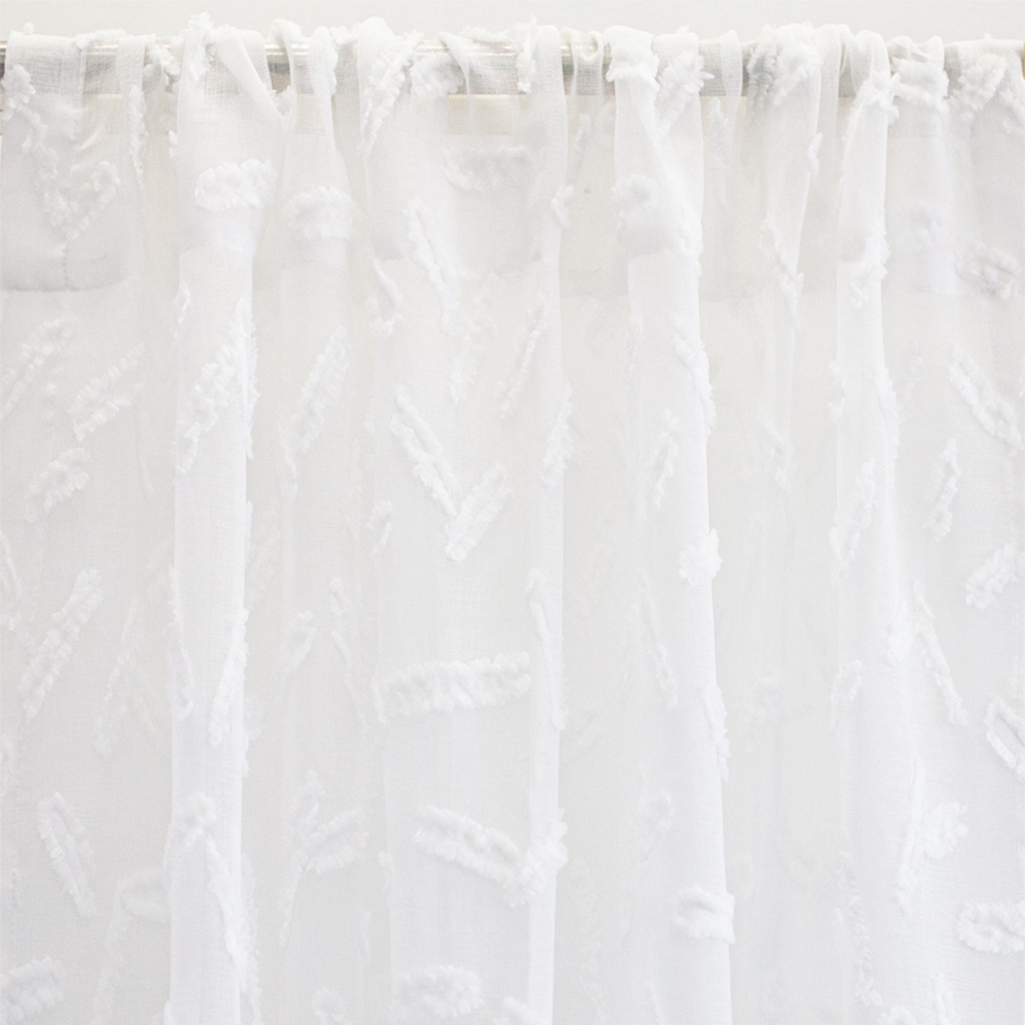 Quinn Fabric in color White is a Geometric Textured Sheer Fabric that is good for Drapery & Curtain Fabric