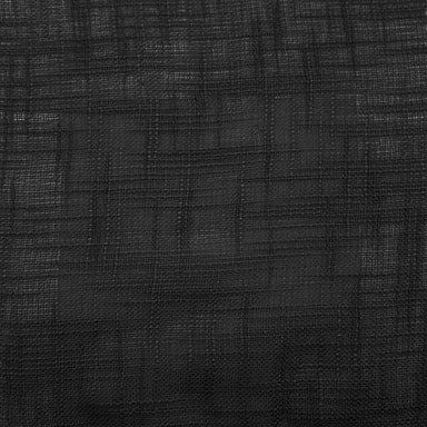 Ranch Fabric in color Black is a Solid Textured Sheer Fabric that is good for Drapery & Curtain Fabric