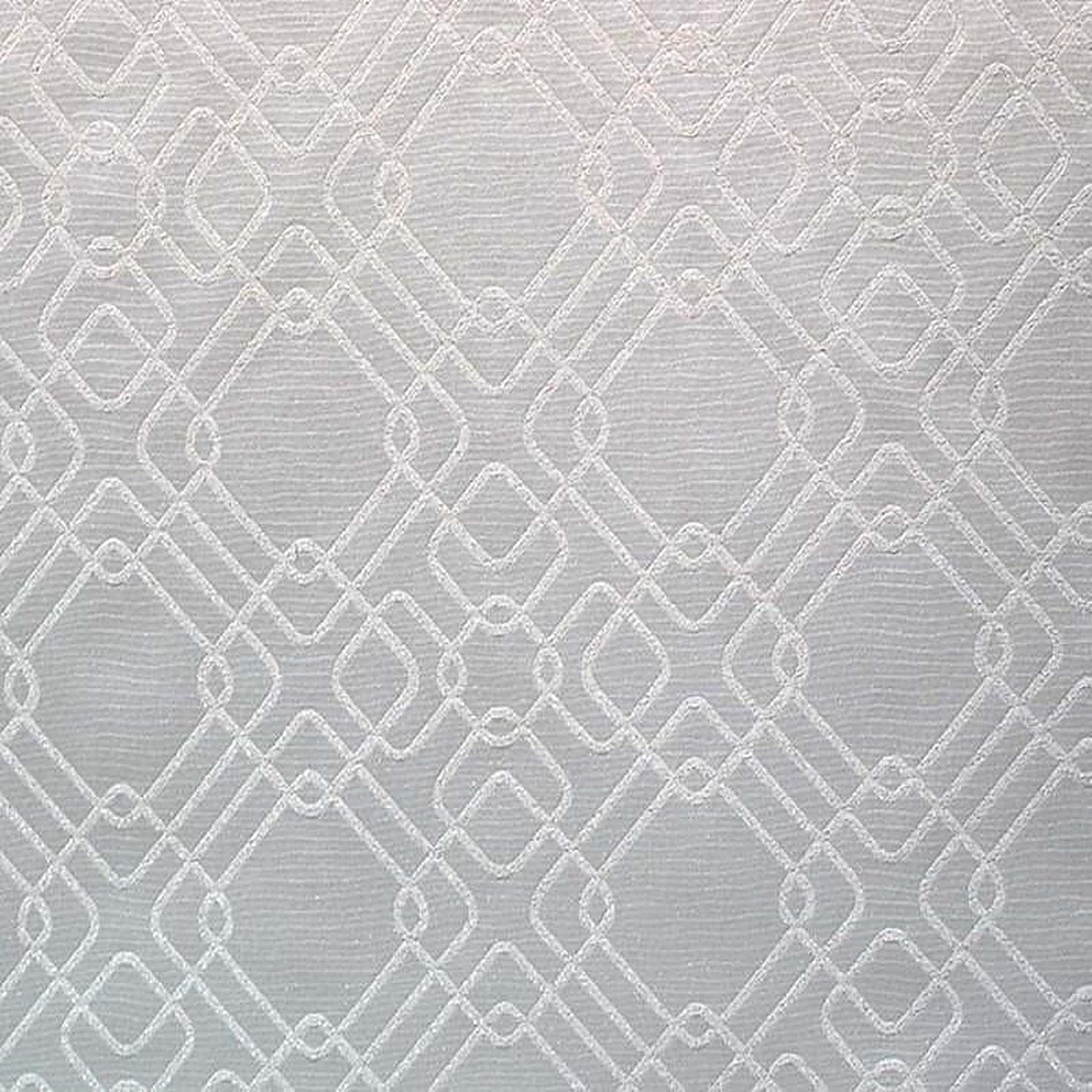Rigel Fabric in color Cream/Silver is a Metallic Modern Square Print Fabric pattern good for Drapery & Curtain Fabric