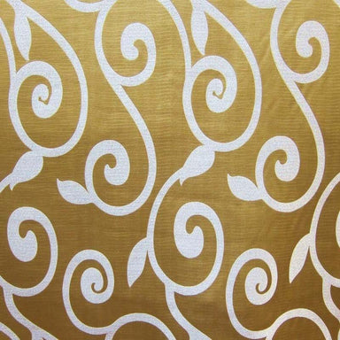 Rimmel Fabric in color Brass is a Modern Floral Vine Print Fabric pattern good for Drapery & Curtain Fabric