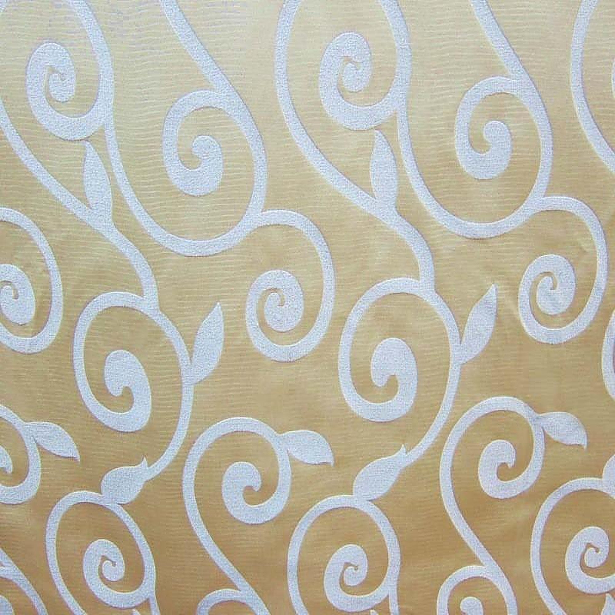 Rimmel Fabric in color Cream is a Modern Floral Vine Print Fabric pattern good for Drapery & Curtain Fabric