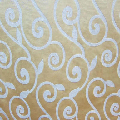 Rimmel Fabric in color Cream is a Modern Floral Vine Print Fabric pattern good for Drapery & Curtain Fabric
