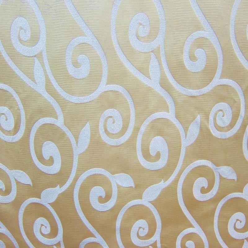 Rimmel Fabric in color Cream is a Modern Floral Vine Print Fabric pattern good for Drapery & Curtain Fabric