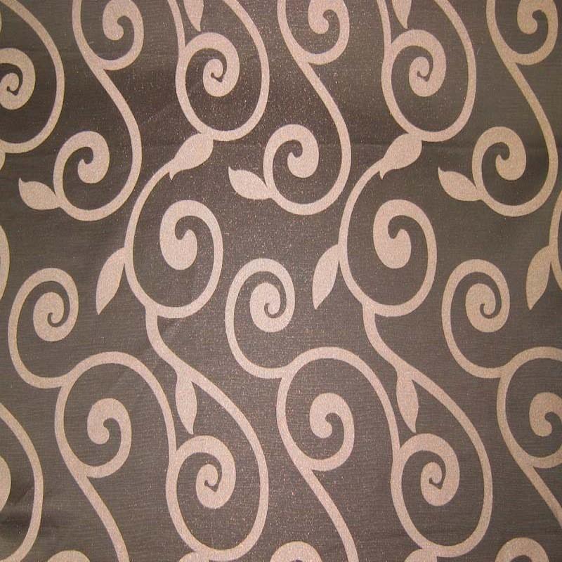 Rimmel Fabric in color Espresso is a Modern Floral Vine Print Fabric pattern good for Drapery & Curtain Fabric