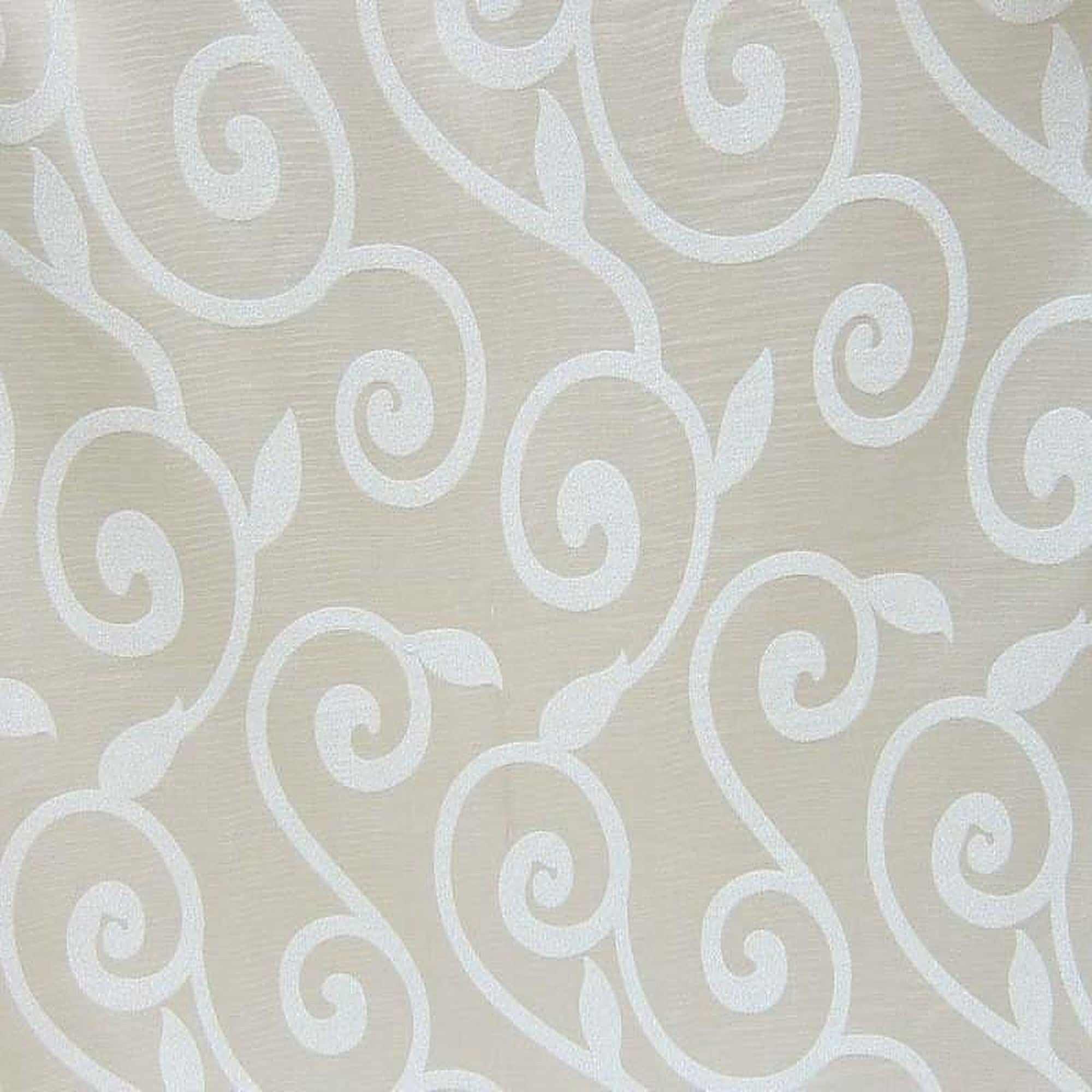 Rimmel Fabric in color Ivory is a Modern Floral Vine Print Fabric pattern good for Drapery & Curtain Fabric