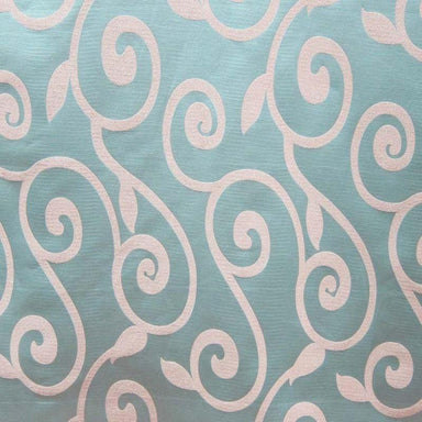Rimmel Fabric in color Turquoise is a Modern Floral Vine Print Fabric pattern good for Drapery & Curtain Fabric