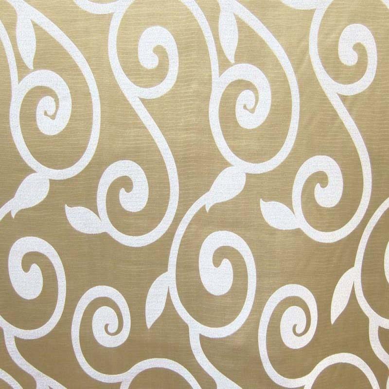 Rimmel Fabric in color Beige is a Modern Floral Vine Print Fabric pattern good for Drapery & Curtain Fabric