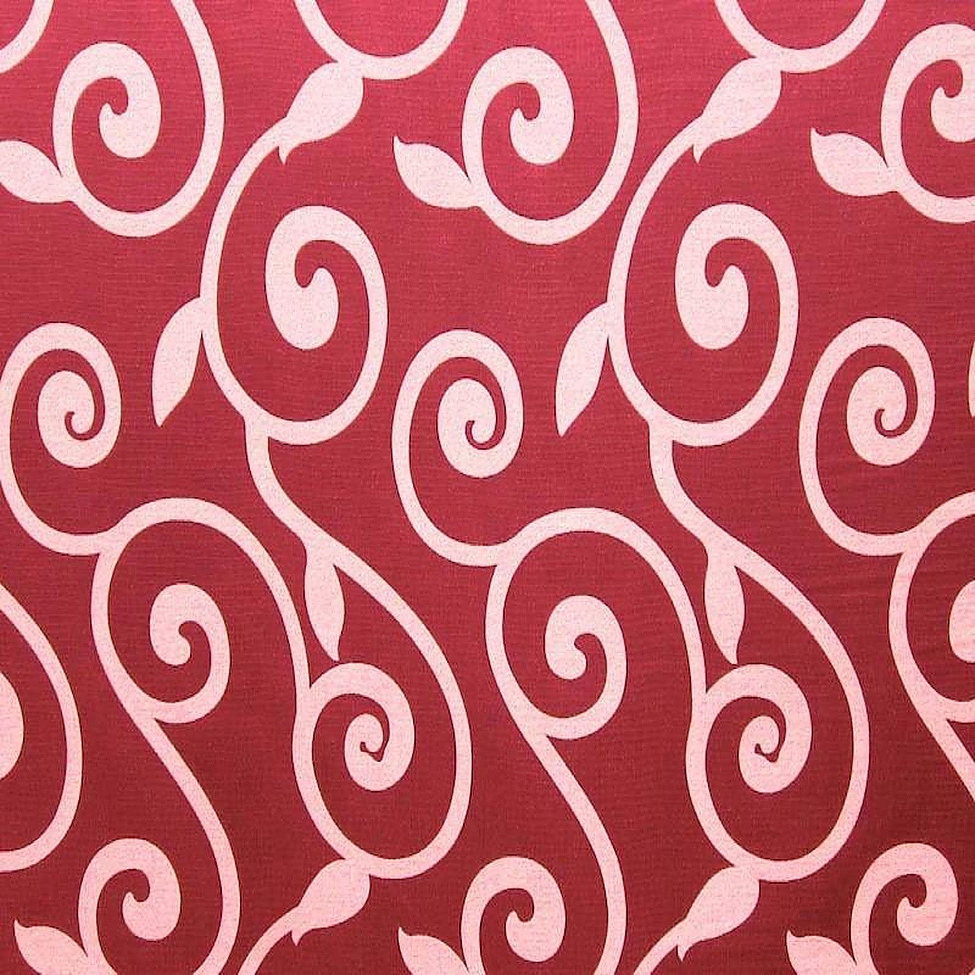 Rimmel Fabric in color Cranberry is a Modern Floral Vine Print Fabric pattern good for Drapery & Curtain Fabric