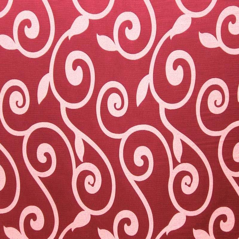 Rimmel Fabric in color Cranberry is a Modern Floral Vine Print Fabric pattern good for Drapery & Curtain Fabric