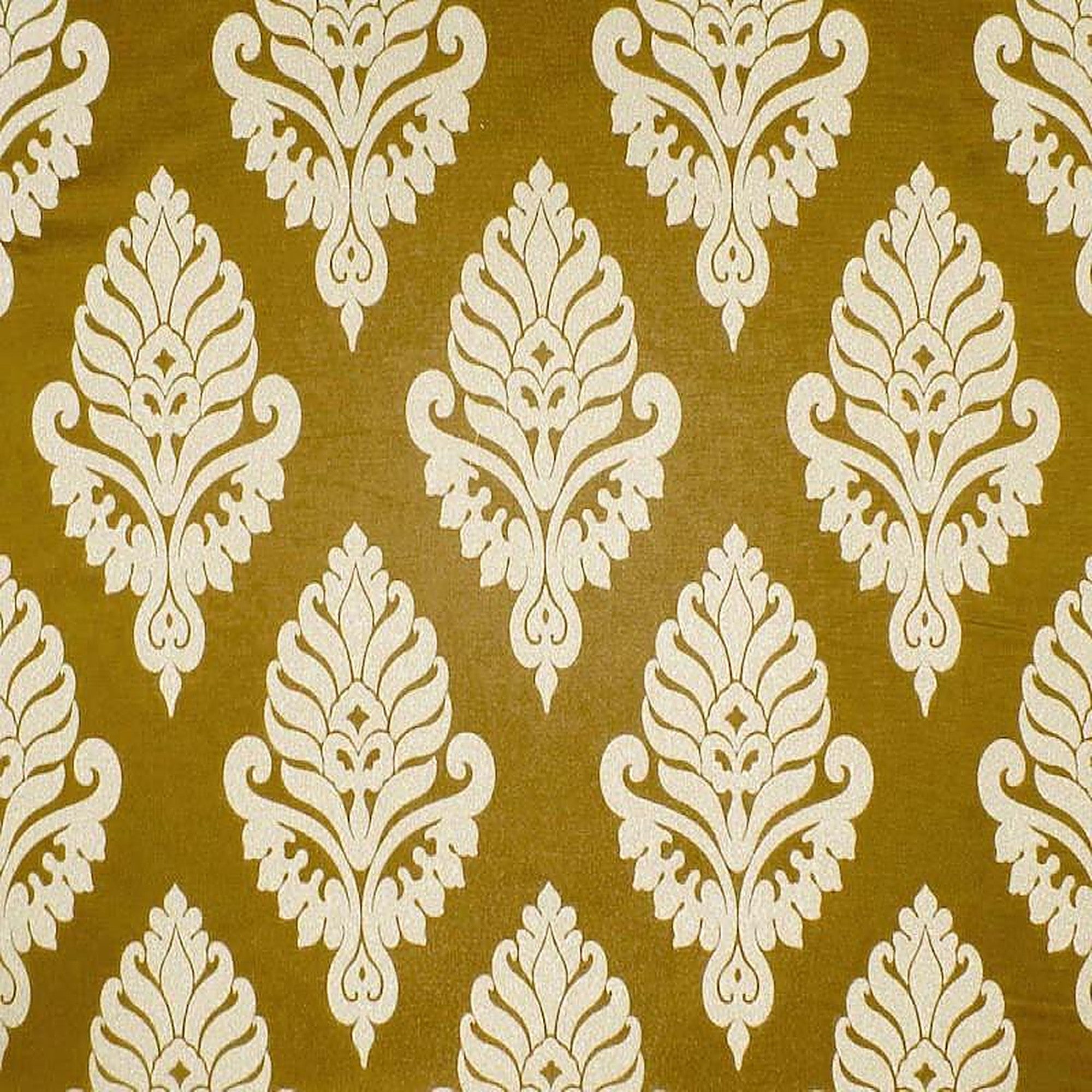 Rowley Fabric in color Gold is a Floral Damask Fabric pattern good for Drapery & Curtain Fabric