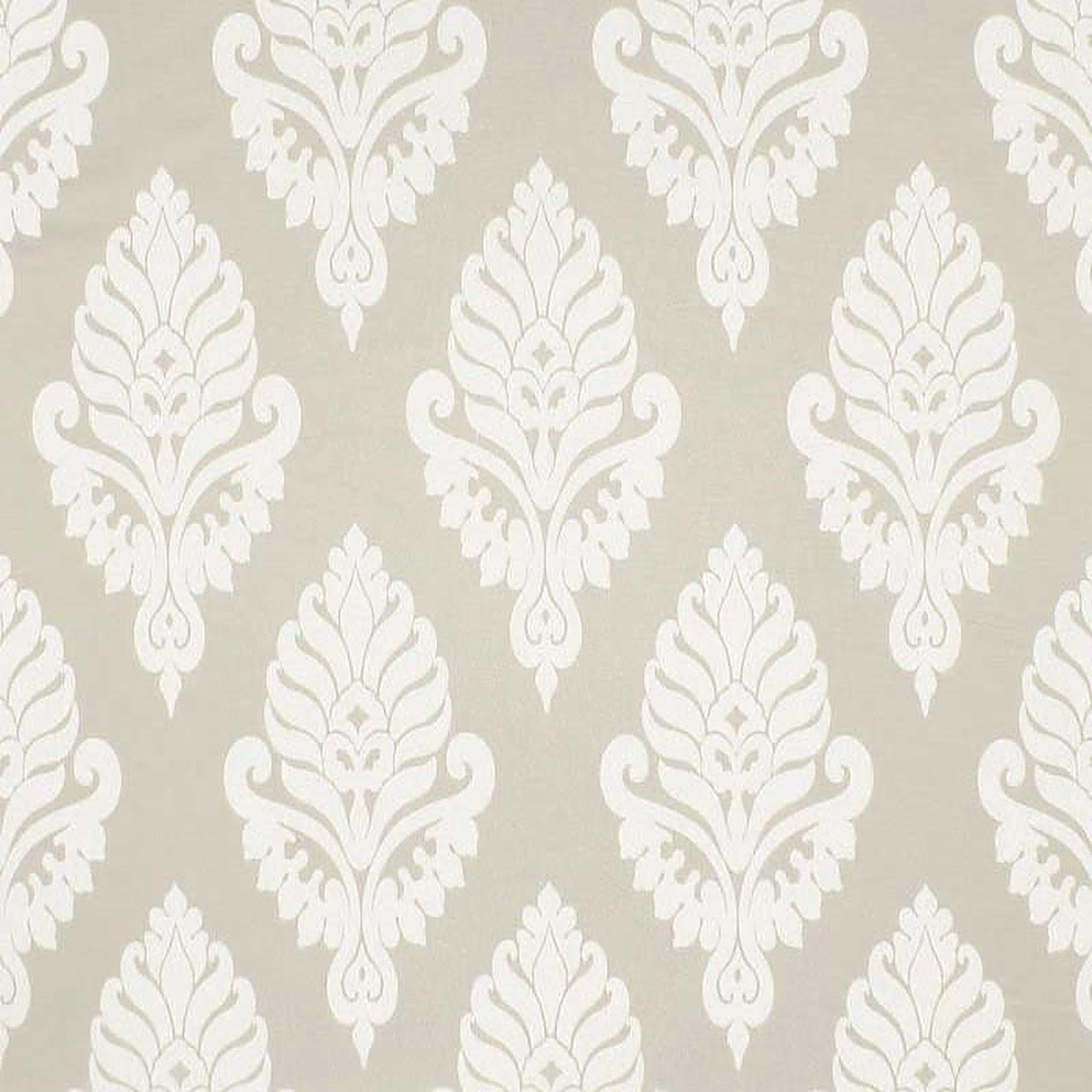 Rowley Fabric in color Ivory is a Floral Damask Fabric pattern good for Drapery & Curtain Fabric