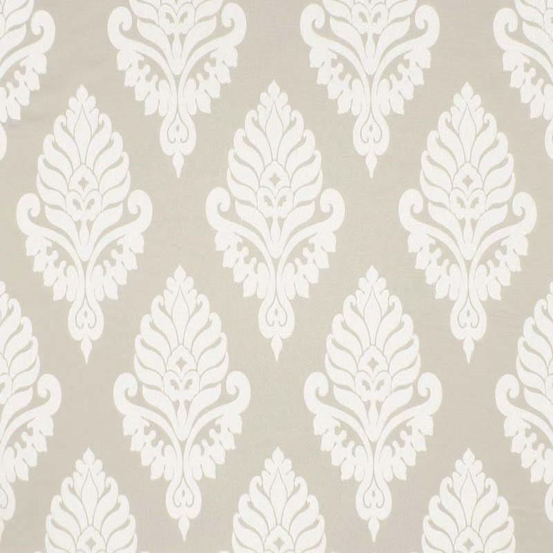 Rowley Fabric in color Ivory is a Floral Damask Fabric pattern good for Drapery & Curtain Fabric