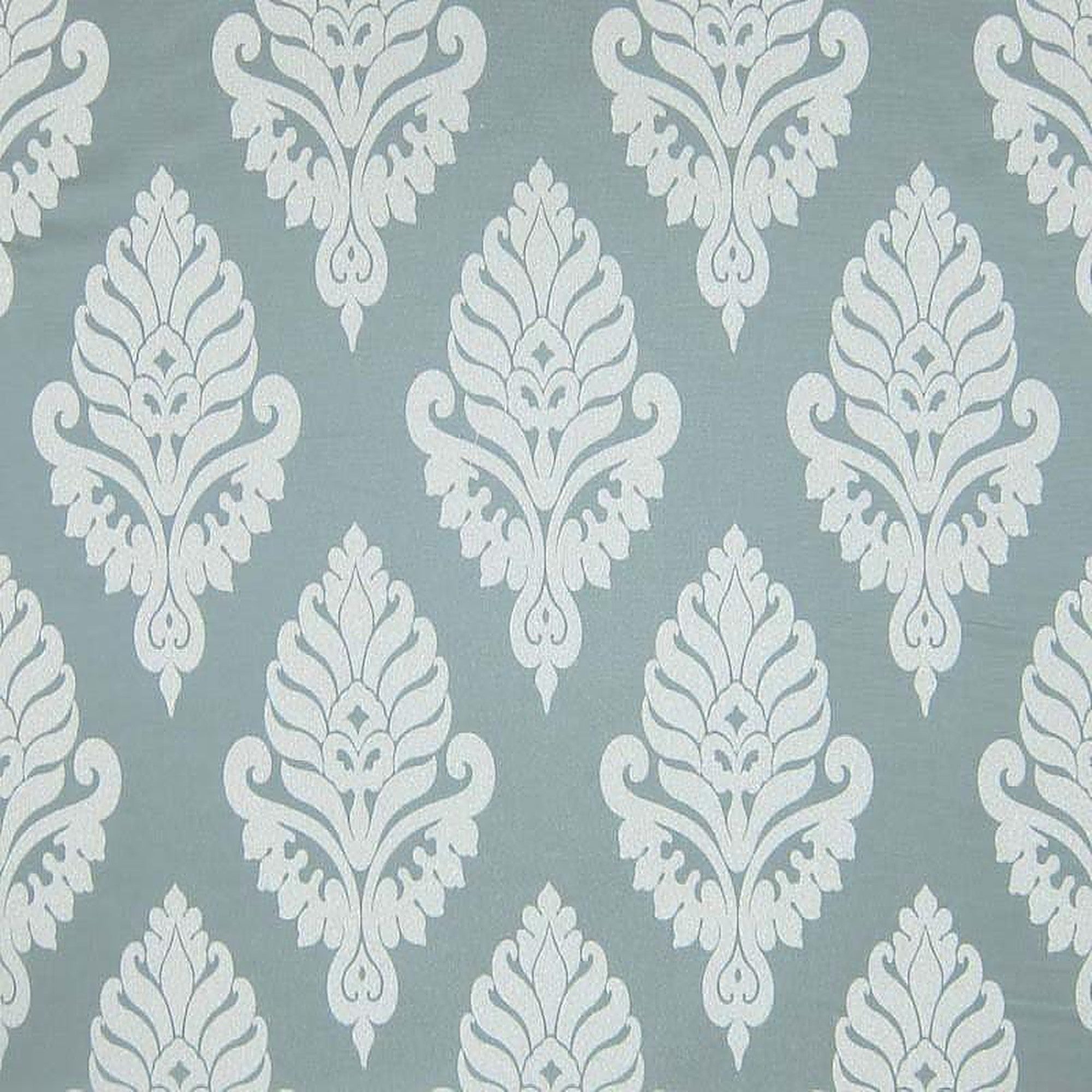 Rowley Fabric in color Silver is a Floral Damask Fabric pattern good for Drapery & Curtain Fabric