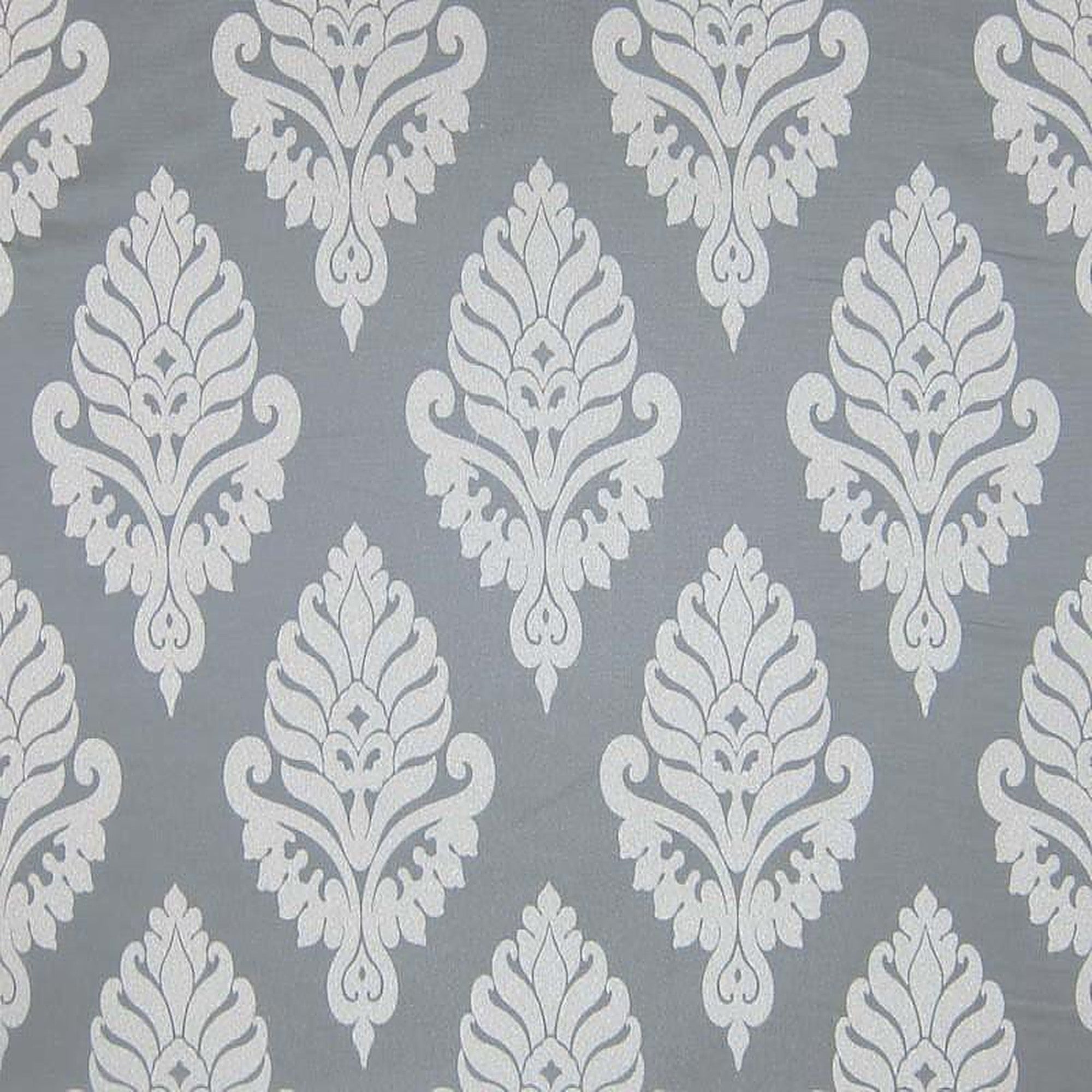 Rowley Fabric in color Gray is a Floral Damask Fabric pattern good for Drapery & Curtain Fabric