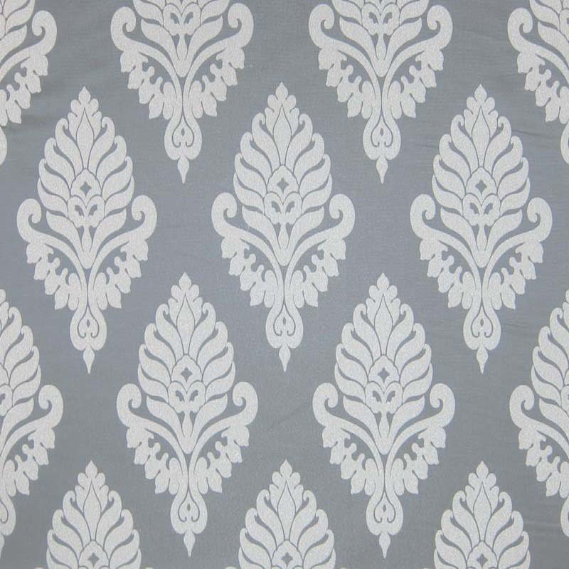 Rowley Fabric in color Gray is a Floral Damask Fabric pattern good for Drapery & Curtain Fabric