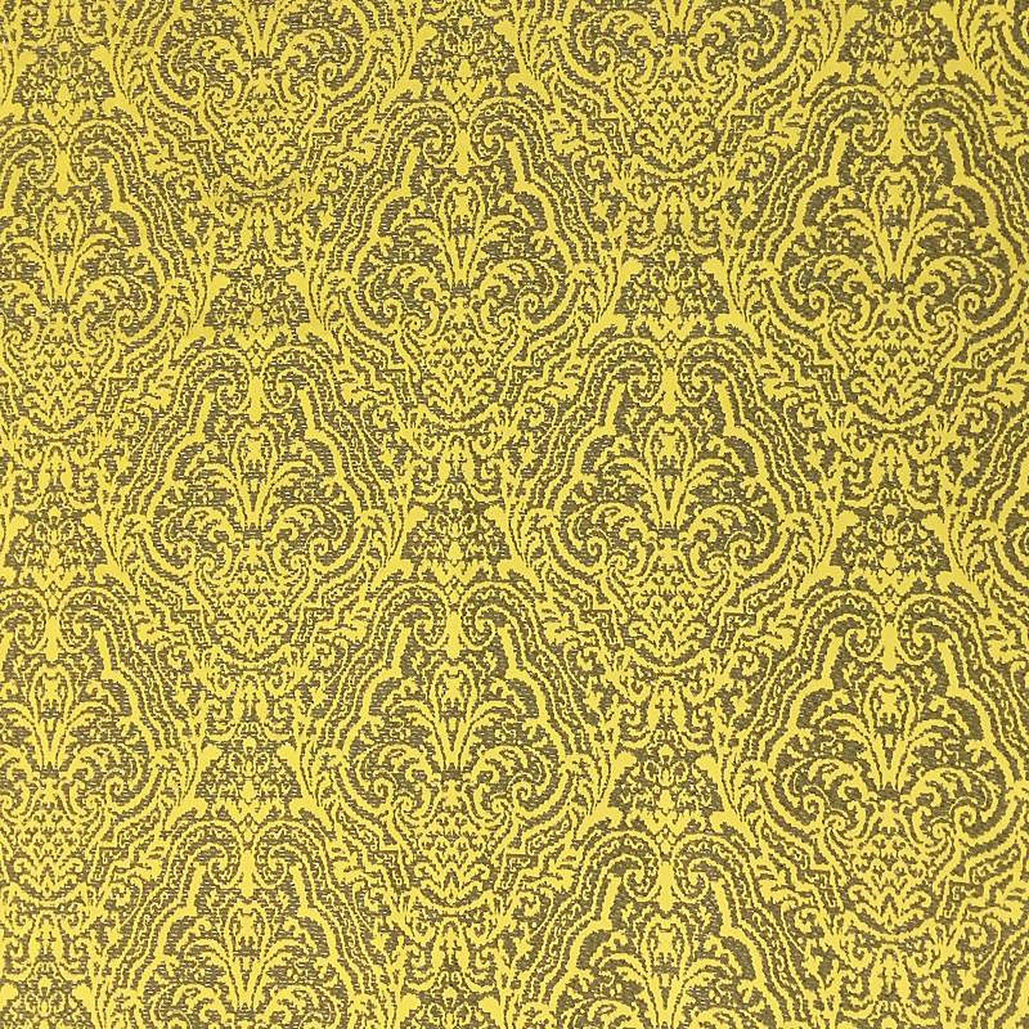 Roxy Fabric in color Gold is a Tone-on-Tone Jacquard Damask Fabric pattern good for Drapery & Curtain Fabric and Upholstery Fabric