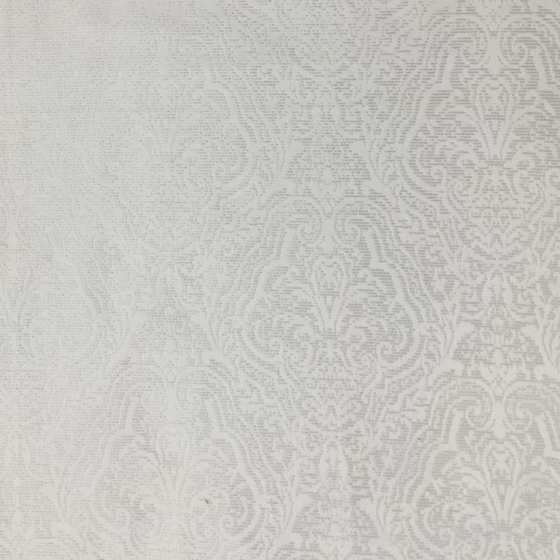 Roxy Fabric in color White is a Tone-on-Tone Jacquard Damask Fabric pattern good for Drapery & Curtain Fabric and Upholstery Fabric