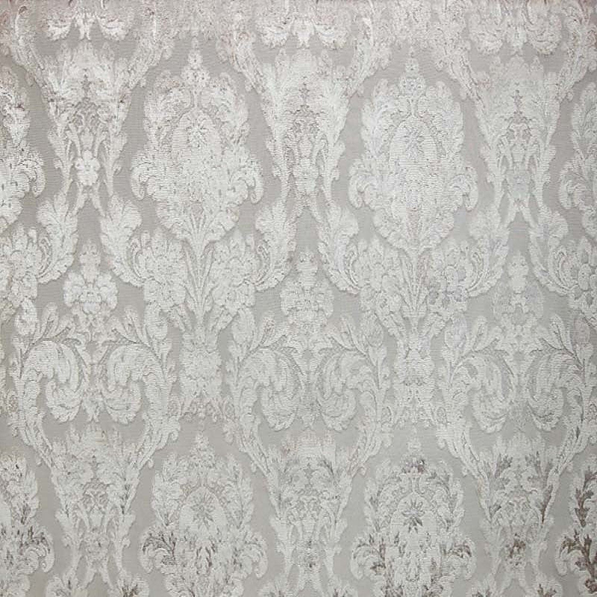 Samosa Fabric in color Cream is a Metallic Floral Damask Fabric pattern good for Drapery & Curtain Fabric and Upholstery Fabric