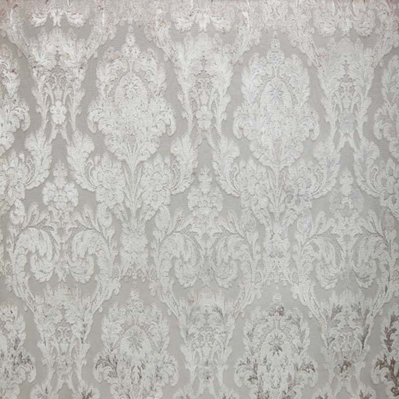 Samosa Fabric in color Cream is a Metallic Floral Damask Fabric pattern good for Drapery & Curtain Fabric and Upholstery Fabric