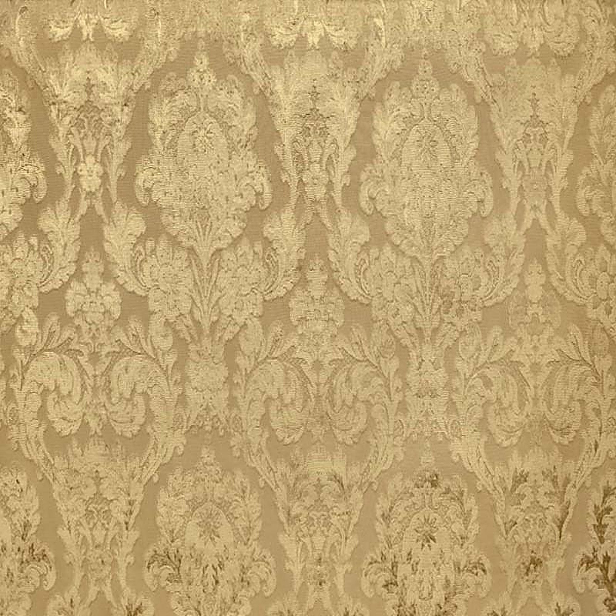 Samosa Fabric in color Gold is a Metallic Floral Damask Fabric pattern good for Drapery & Curtain Fabric and Upholstery Fabric