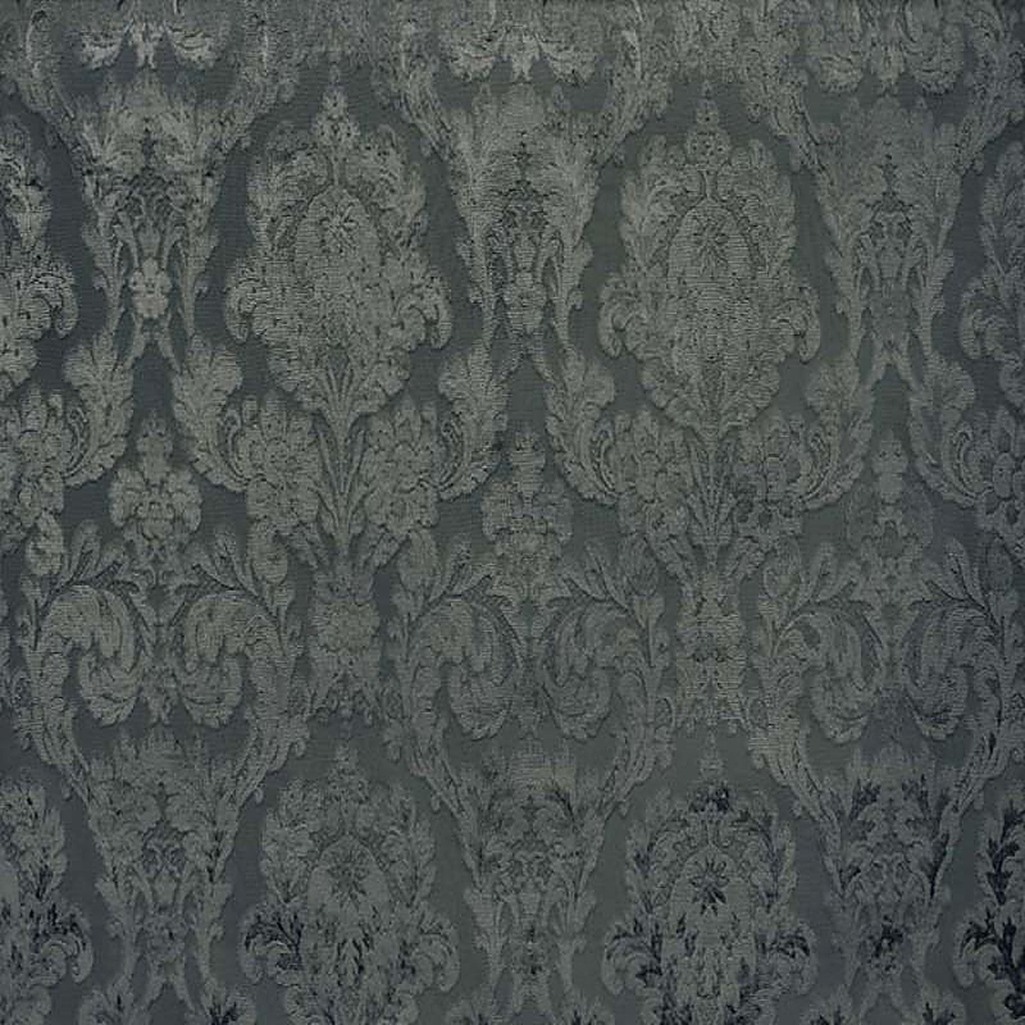 Samosa Fabric in color Gray is a Metallic Floral Damask Fabric pattern good for Drapery & Curtain Fabric and Upholstery Fabric