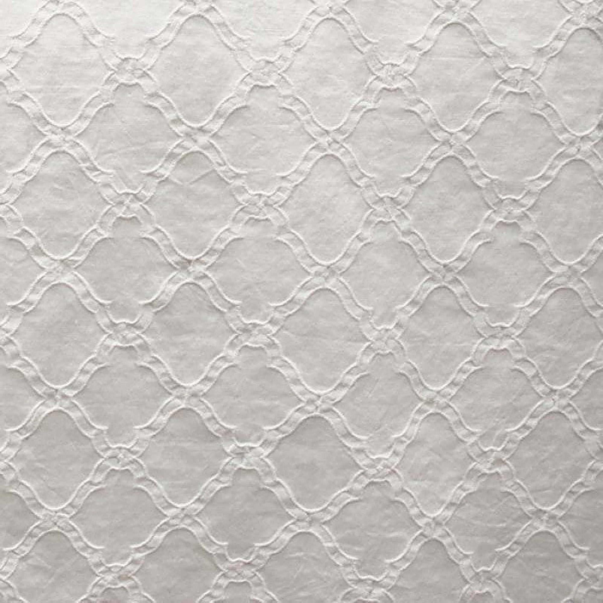 Serena Fabric in color Natural/Washed is an Embossed Diamond-Shaped Geometric Jacquard Fabric that is good for Drapery & Curtain Fabric and Upholstery Fabric