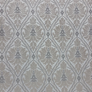 Shine Fabric in color White is a Metallic Floral Damask Fabric pattern good for Drapery & Curtain Fabric and Upholstery Fabric