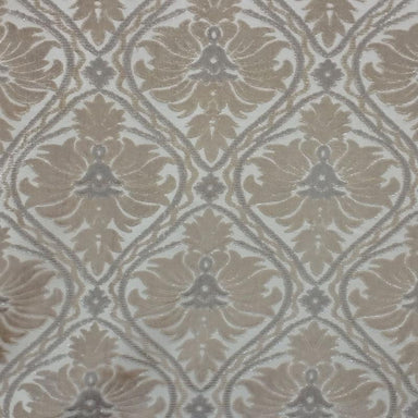 Shine Fabric in color Champagne is a Metallic Floral Damask Fabric pattern good for Drapery & Curtain Fabric and Upholstery Fabric