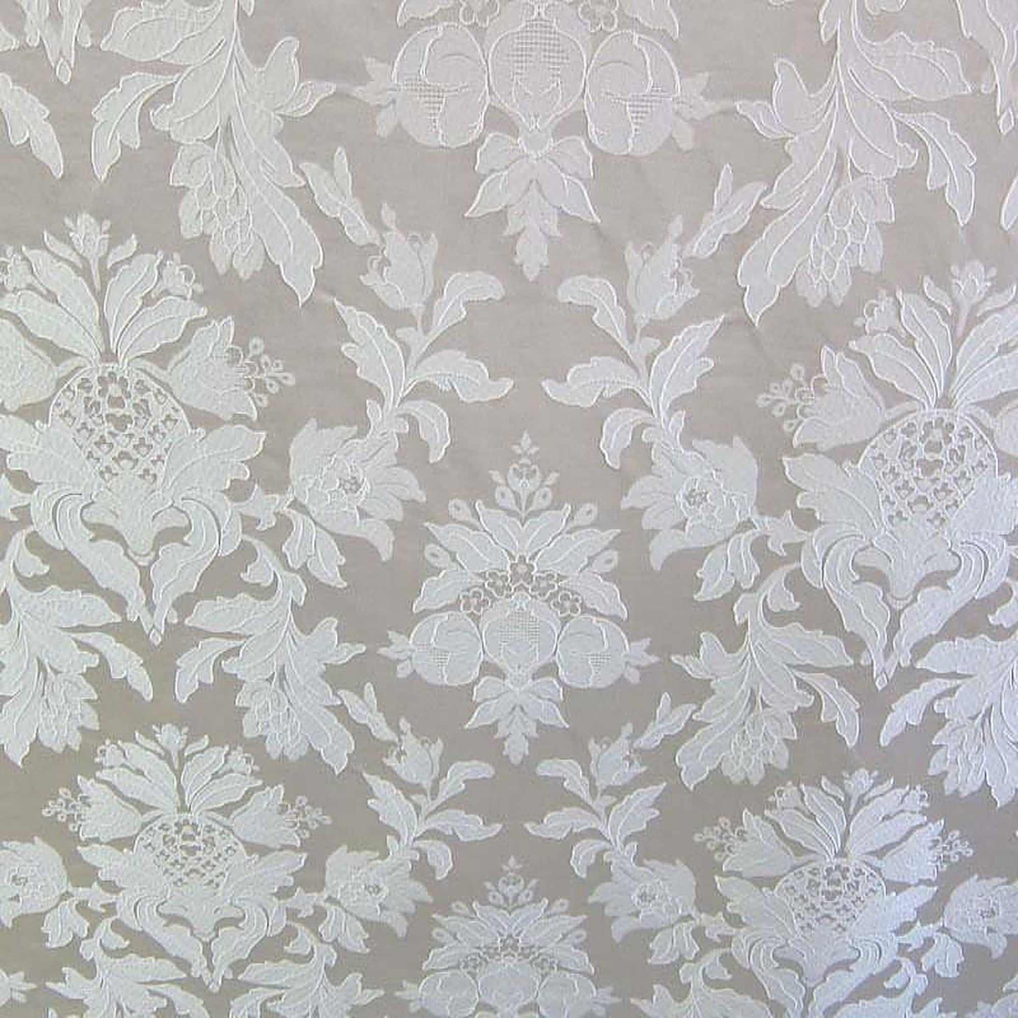 Sinatra Fabric in color Chiffon is a Floral Damask Fabric pattern good for Drapery & Curtain Fabric