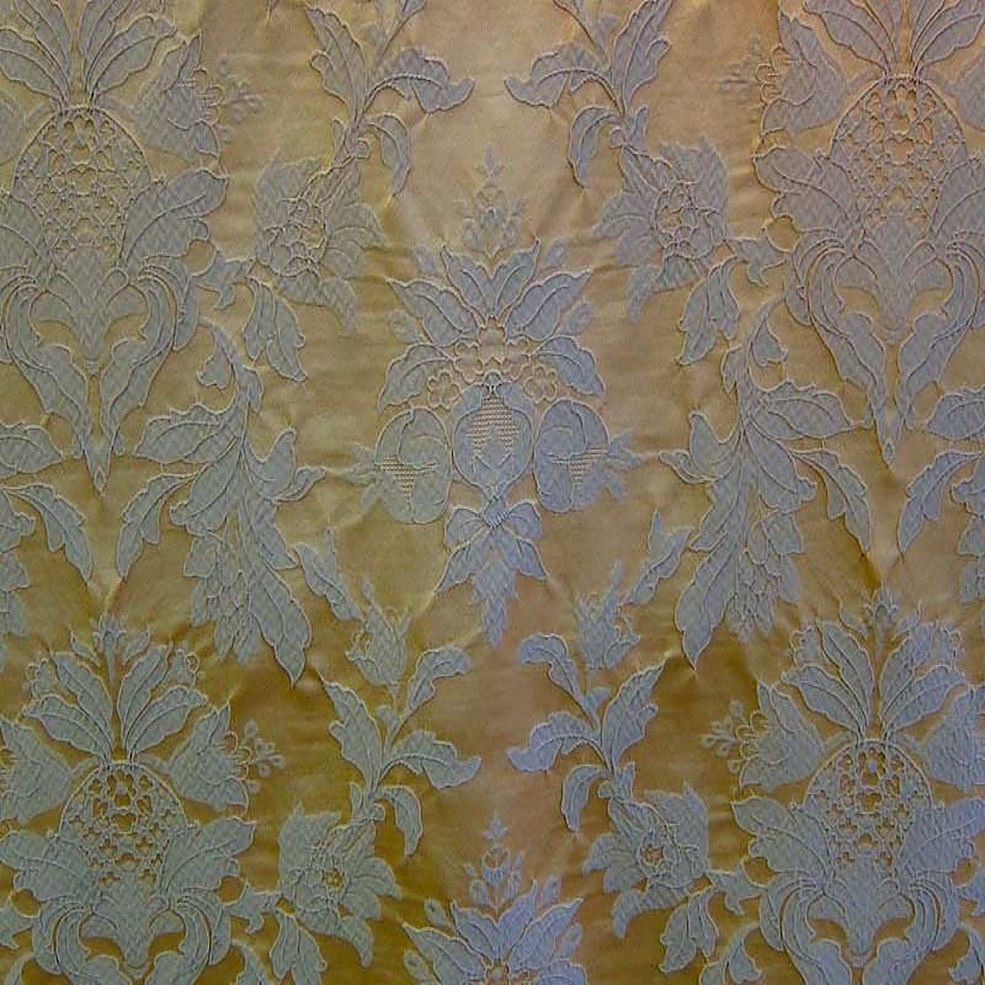 Sinatra Fabric in color Bronze is a Floral Damask Fabric pattern good for Drapery & Curtain Fabric