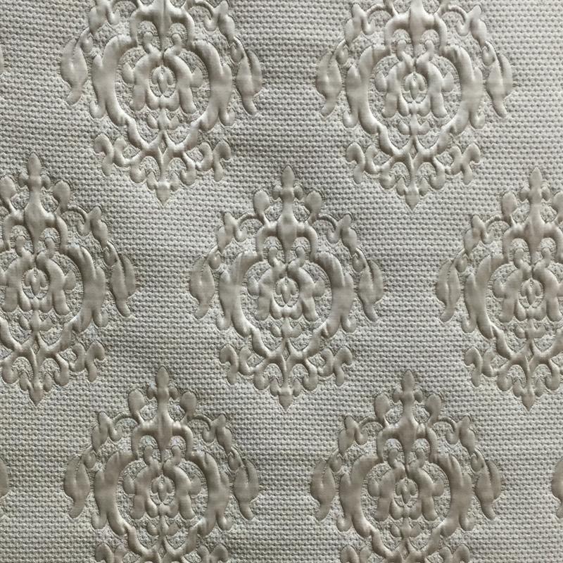 Theo Fabric in color Ivory is a Embossed Matelasse Damask Fabric pattern good for Drapery & Curtain Fabric