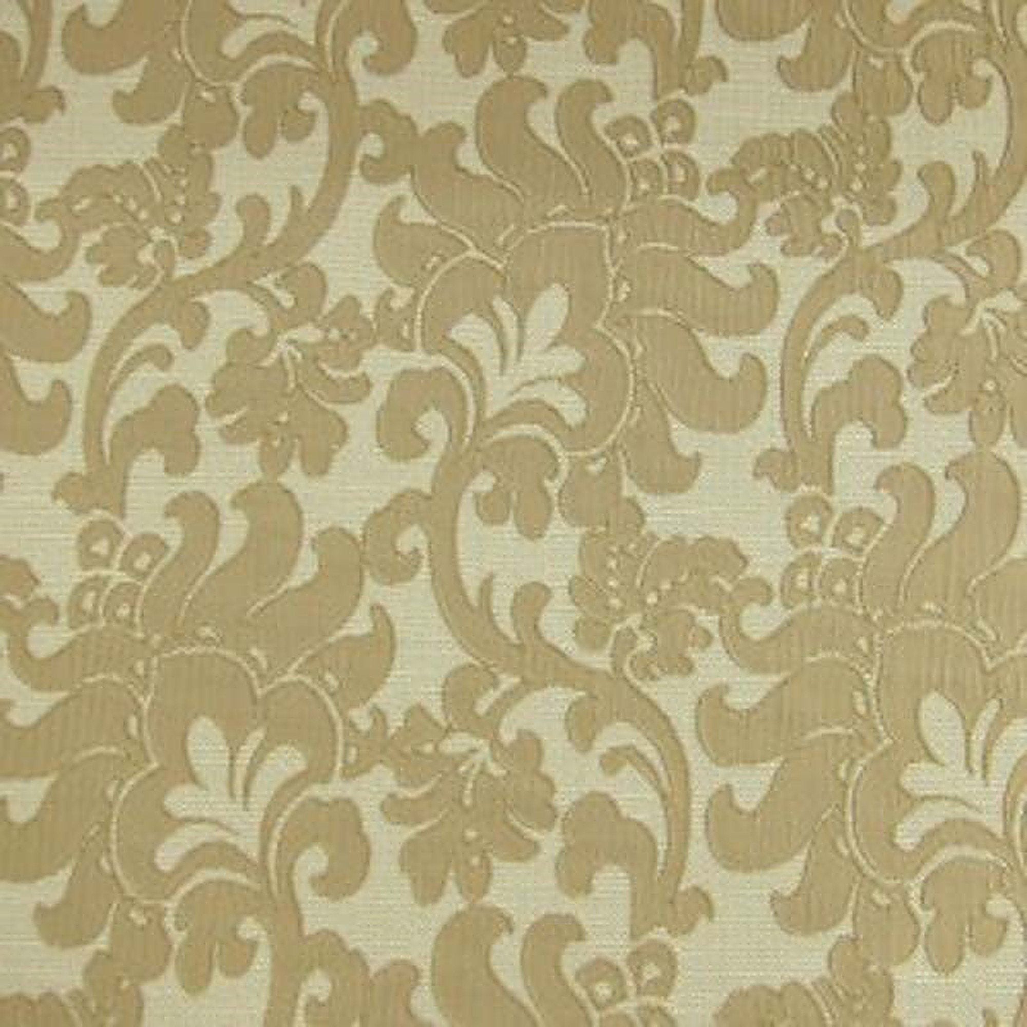 Trail Fabric in color Beige is a Floral Damask Fabric pattern good for Drapery & Curtain Fabric