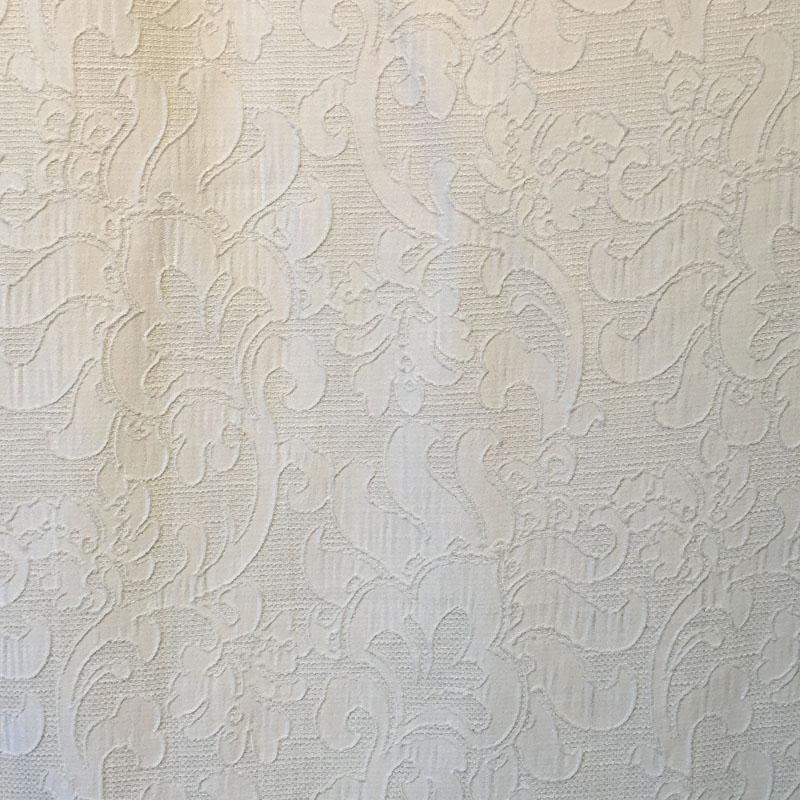 Trail Fabric in color White is a Floral Damask Fabric pattern good for Drapery & Curtain Fabric