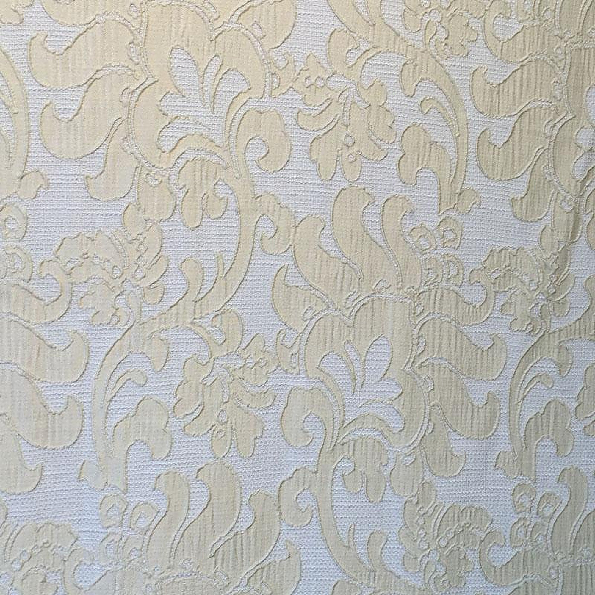 Trail Fabric in color Ivory is a Floral Damask Fabric pattern good for Drapery & Curtain Fabric
